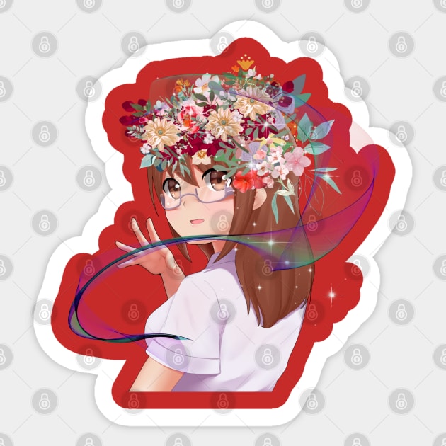 anime girl Sticker by tubakubrashop